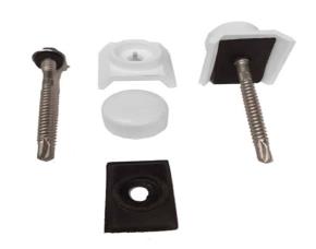 Caja De 200 Tornillos Punta Broca Fosfatado Blanco Con Tapon 1/4\