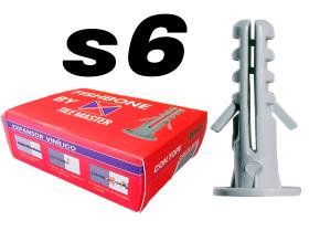 Caja 100 Expansor S6 Plastico 6 Mm X 30 Mm Tile Master