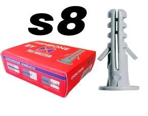 Caja 100 Expansor S8 Plastico 8 Mm X 40 Mm Tile Master