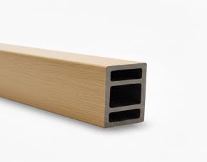 Tubo Rectangular 23/8X15/8X9,5´ Madera Plastica Maple