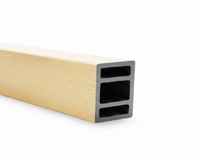 Tubo Rectangular 23/8X15/8X9,5´Madera Plastica Sand White