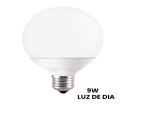 Bombillo Led 9W Tipo Globo Luz De Dia 100-240V/E27/6500K