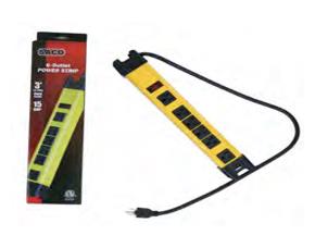 Regleta Amarilla Para Corriente De 6 Salidas (Ul)