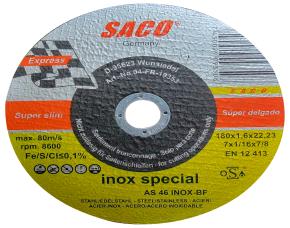 Disco Para Cortar Metal 7&(180) X 1-1/16&(1.6) X 7/8&(22Mm)