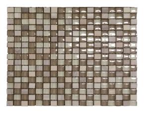 Pliego De Mosaico Vidrio 30X30Cmx8Mm Café