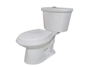 Inodoro Oregon Blanco 2 Piezas Push Redondo C/Accesorio Y Cierre (Taza+Asiento,Tanque)