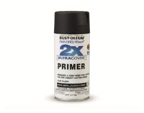 Spray Primer Negro Mate 2X Ultra 12 Oz, Uso Madera, Metal, Plast, Mimbre Y Otras Superf.rust-O...