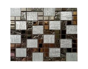 Pliego De  Mosaico Vidrio 30X30Cm  Cromado