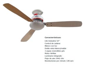 Ventilador De Techo Lite Industrie 52\