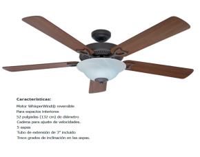 Ventilador De Techo Classic Deluxe 52\