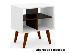Mesa Auxiliar 4 Espacios Blanco/ Tabaco
