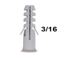 Caja De 150 Tacos Nylon 3/16@