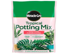 Mezcla De Tierra P/ Plantas Tropicales Interiores Y Exteriores En Macetas 6Qt Miracle-Gro