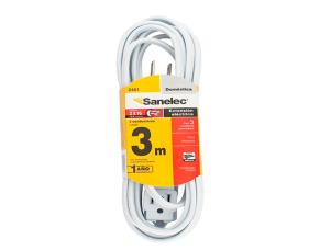 Extension Electrica 9.84(3Mts) Blanca 2X16Awg/127V