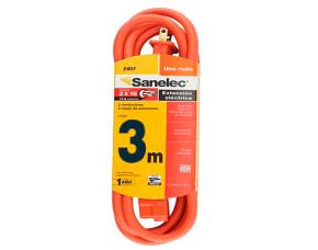 Extension Electrica 9.84(3Mts) Naranja 2X16Awg/127V