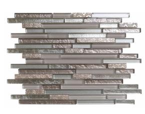 Pliego De  Mosaico Vidrio/Resina  30X30Cm Gris