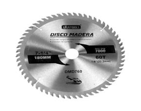 Disco P/Corte Madera 7 1/4X7/8\